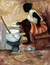 'Abendessenvorbereitung' - Afrikanische realistische Malerei