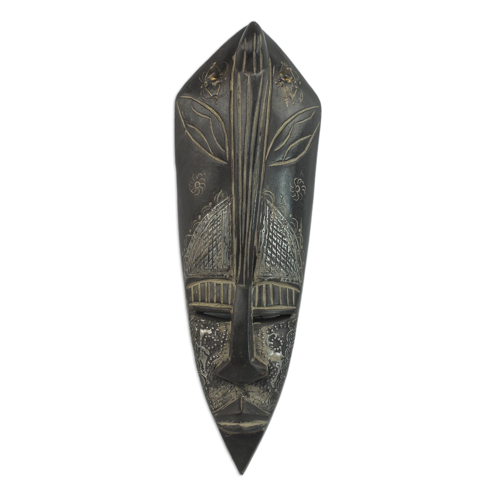 Nigerian wood mask - Snake Fertility Mask | NOVICA