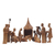 Wood nativity scene, 'Jesus and the African Kings' (14 pieces) - Wood nativity scene (14 Pieces)