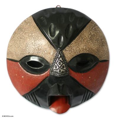 African mask, 'Betrothed' - Hand Carved Tribal Mask