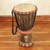 Wood djembe drum, 'Think Together' - Fair Trade Wood Djembe Drum (image 2) thumbail
