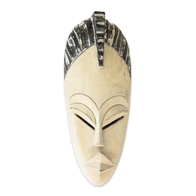 Ivoirian wood mask, 'Guardian Angel' - Ivoirian wood mask