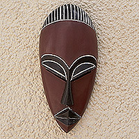 Máscara de madera de Ga, 'Para prever' - Máscara de madera de Ga