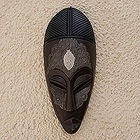 Ghanaian wood mask, 'Unification' - African wood mask