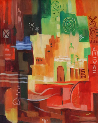 'My Town' - Expressionist Painting