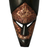 Maske aus Yoruba-Holz, 'Tanzendes Horn - Handgefertigte Holzmaske