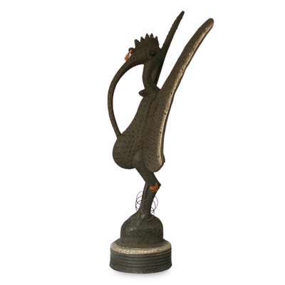Wood sculpture, 'Senufo Bird' - Wood sculpture
