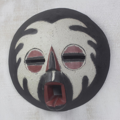 Malian wood mask, 'Water God' - Hand Carved Wood Mask