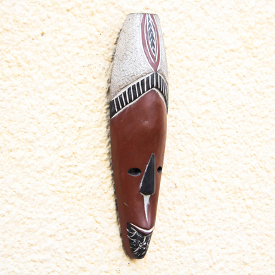 Sudanese wood mask, 'Source of Power' - Hand Carved Wood Mask
