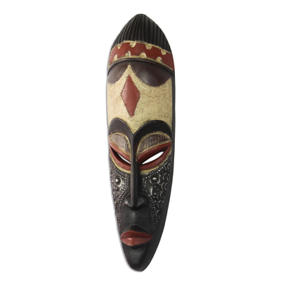 Ethiopian wood mask, 'Hail to the Chief' - Ethiopian wood mask