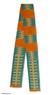 Cotton kente cloth scarf, 'Sky Ladder' - Cotton kente cloth scarf