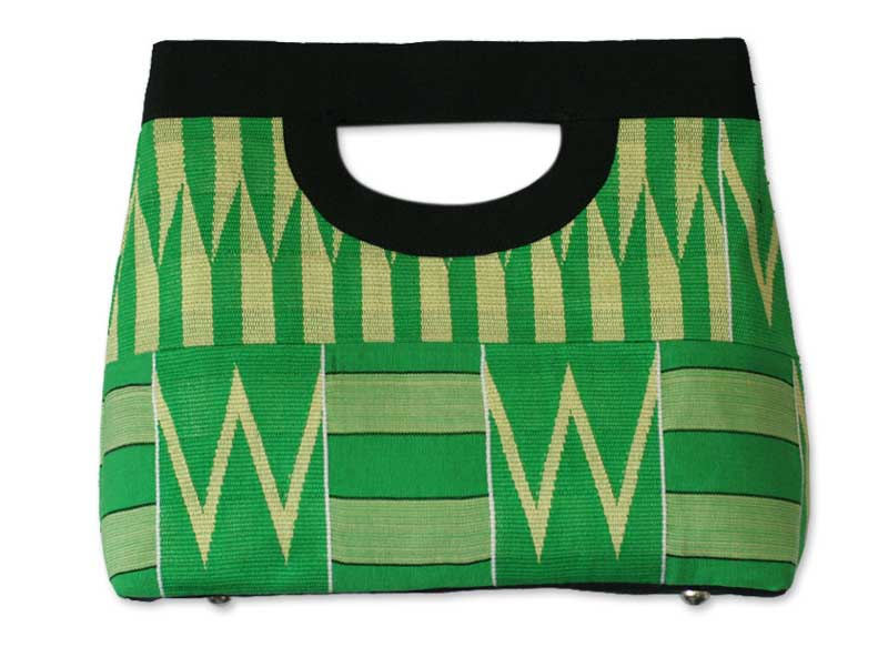African Kente Cloth Clutch Bag - Morning Dew | NOVICA