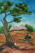 'Akosie Village II' - pintura de paisaje africano