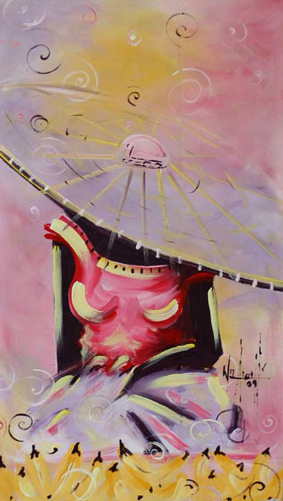 'Mujer de Mercado I' - Pintura expresionista