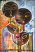 'Máscara y Símbolos' - pintura acrílica expresionista