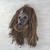 African wood mask, 'Strong Protector' - Handcrafted African Wood and Jute Mask from Ghana (image 2b) thumbail