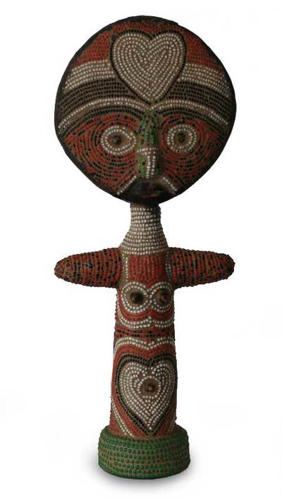 Wood sculpture, 'Bamileke Baby' - Wood sculpture