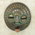 Ghanaian wood mask, 'King's Wife' - Unique Metallic Wall Mask (image 2) thumbail
