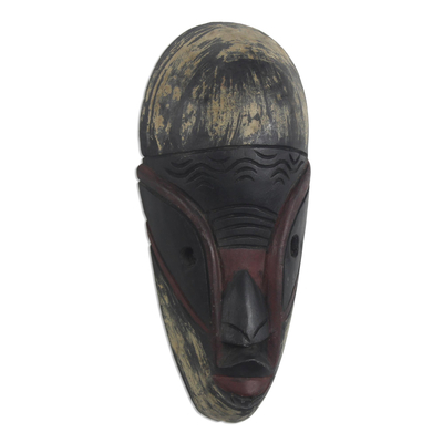 Ghanaian wood mask, 'From Olden Days' - African wood mask