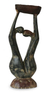 Wood sculpture, 'Unity Lovers' - African Art Wood Sculpture thumbail