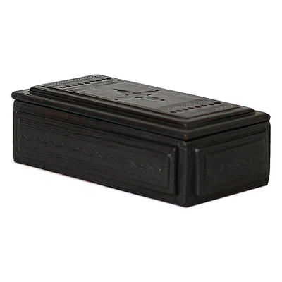 Leather box, 'African Spirit' - Handcrafted Leather Box