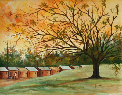 'Crepúsculo II' - Pintura impresionista de paisaje