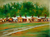 'Panorama II' - African Landscape Painting of a Small Town in Ghana