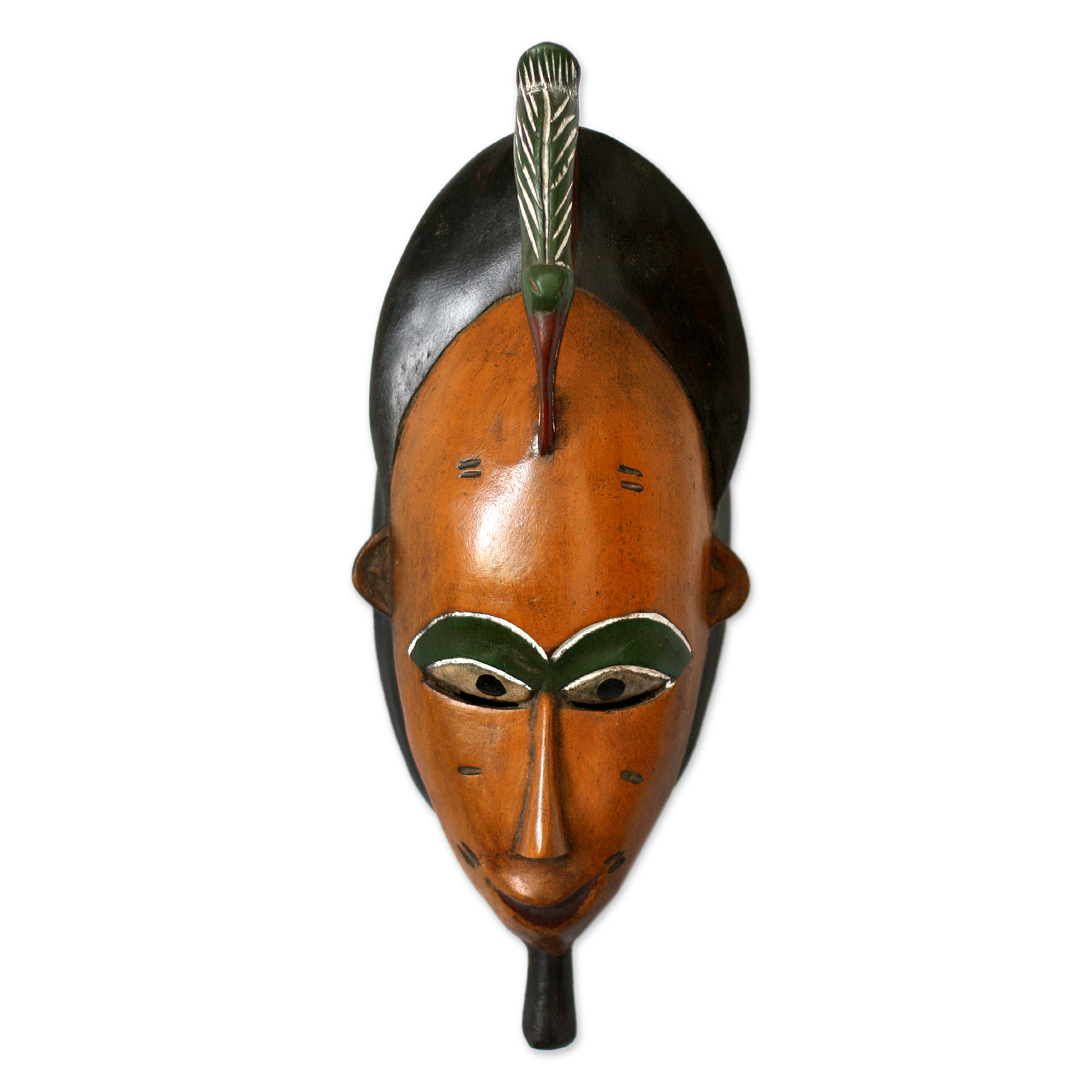 NOVICA 102252 Her Beauty Cameroon Wood Mask