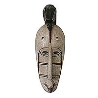 Malian wood mask, 'Senufo Hunter' - Malian wood mask
