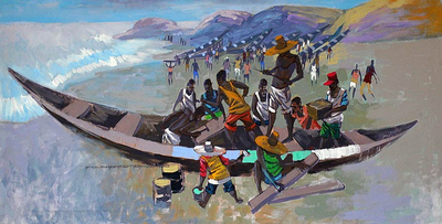 'Before the Journey II' (2009) - African Acrylic Painting