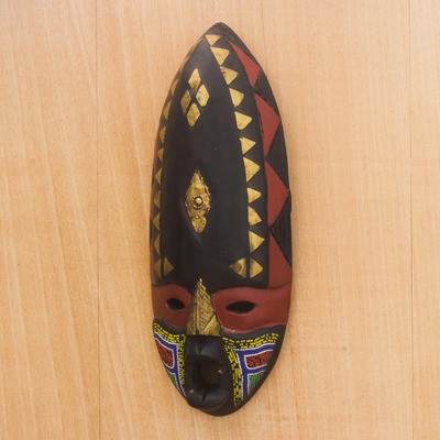 Máscara de madera togolesa, 'Espantapájaros' - Máscara de madera togolesa hecha a mano