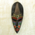 Ghanaian wood Africa mask, 'Remember Your Past' - Hand Beaded Wood Mask from Africa (image 2) thumbail