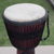 Wood djembe drum, 'Elephant Village' - Wood djembe drum (image 2b) thumbail