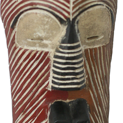 Máscara africana de madera congoleña - Máscara de madera congoleña hecha a mano