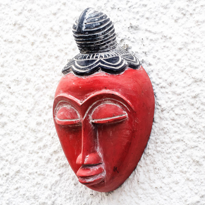 Ivoirian wood mask, 'Baule Ancestor' - Ivoirian wood mask