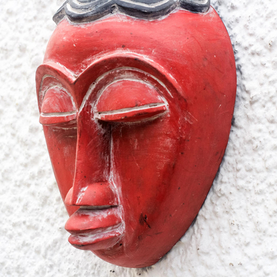 Ivoirian wood mask, 'Baule Ancestor' - Ivoirian wood mask