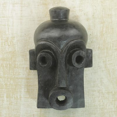 African wood mask, 'Mende Initiation' - African Wood Mask