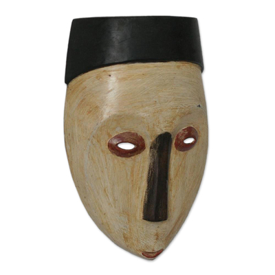 Congolese wood African mask, 'Virgin Forest' - Congolese wood African mask
