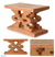Mahogany wood throne stool, 'Wisdom and Hope' - Mahogany wood throne stool
