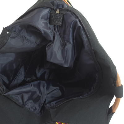 Kente-Einkaufstasche aus Baumwolle - Handgefertigte Handtasche aus Kente-Stoff und Baumwollgriff