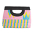 Cotton kente tote handbag, 'Pink Is Sweet' - Cotton kente tote handbag (image 2a) thumbail