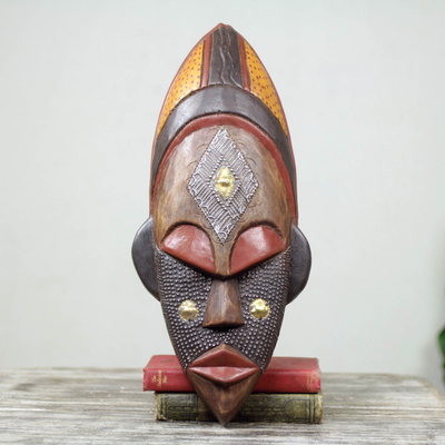 Ivoirian wood African mask, Dan Beauty