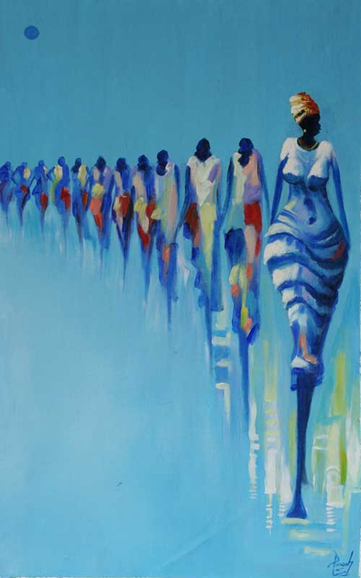 'Gesto' - Pintura expresionista de África