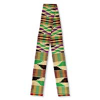 Cotton blend kente scarf scarf, 'Unity is Strength' (4 inch width) - Cotton Blend Kente Scarf 4 inch