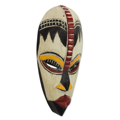 Nigerianische Holzmaske – Wandmaske aus nigerianischem Holz