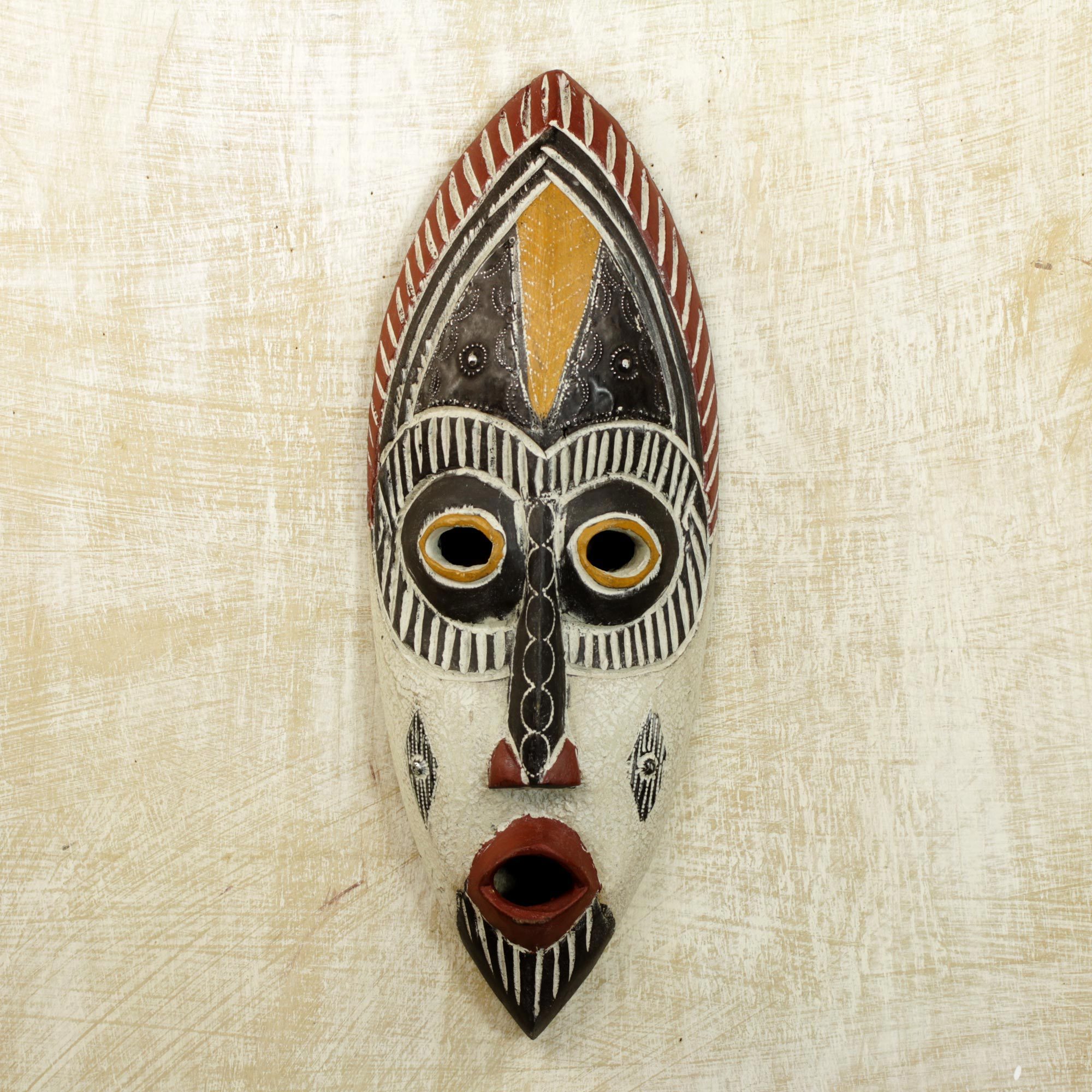 UNICEF Market Hand Carved Nigerian Mask Kaduna Protector