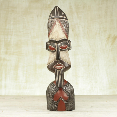 African wood mask, 'My Good Friend' - African wood mask