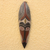 Ghanaian wood mask, 'Brave Fighter' - Hand Made African Wood Mask (image 2) thumbail