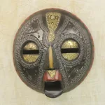 Ghanaian wood mask, 'Sign of Protection' - African Wood Mask