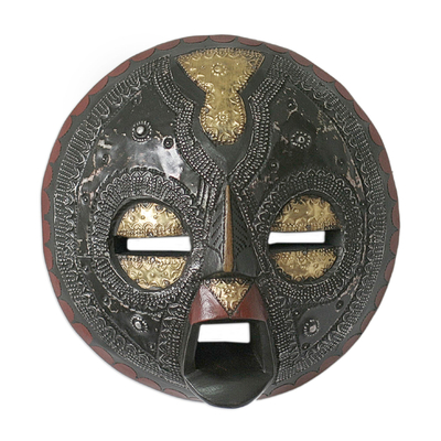 Ghanaian wood mask, 'Sign of Protection' - African Wood Mask